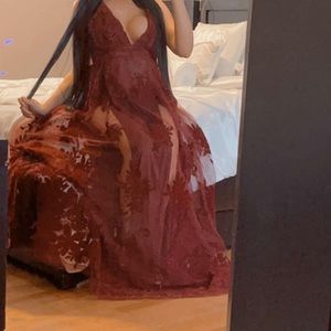 Maxi Prom Velvet Dress